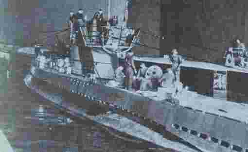 L'U-Boot 1061 dans le U-Bootbunker