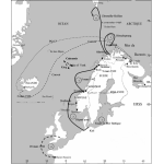 Carte du périple du Tirpitz